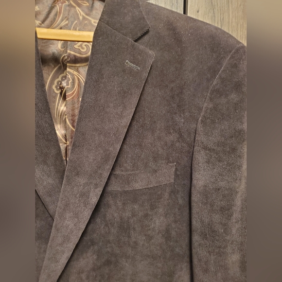 Ralph Lauren 46L Men's Corduroy Blazer Jacket Brown Paisley print lining EUC - Picture 8 of 9